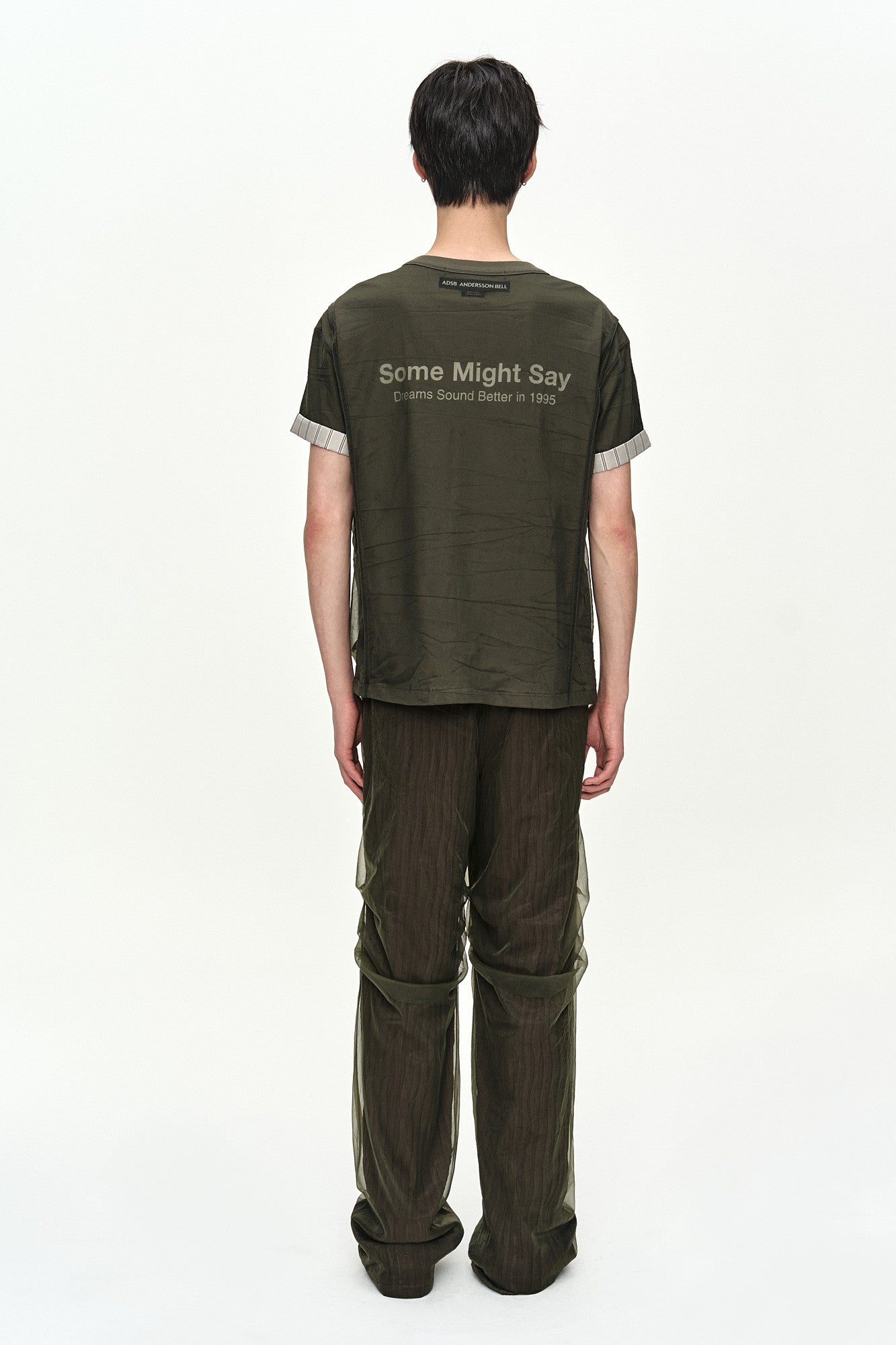 Andersson Bell - Overlay Roll-Up Cuffs T-Shirt (Khaki) product image 3 | TRAB K-Fashion Australia
