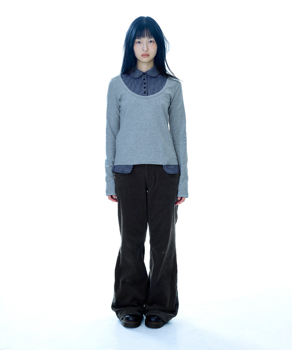 Coyseio - Leaf Cut Corduroy Pants (Brown) product image 12 | TRAB K-Fashion Australia