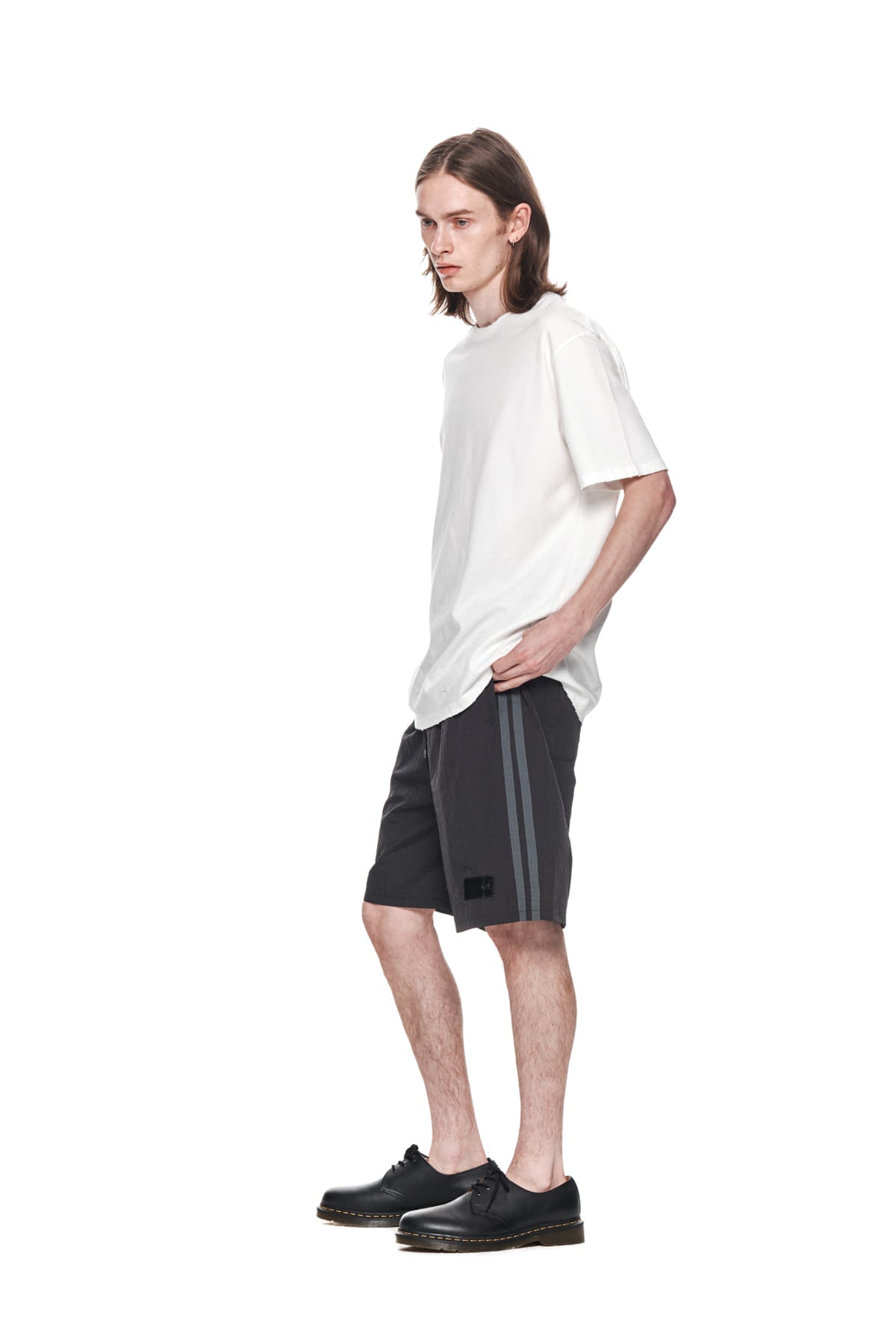 Matin Kim - Side Point Nylon Half Shorts (Black) product image 9 | TRAB K-Fashion Australia