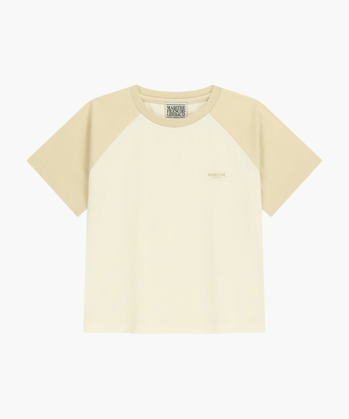 Marithe & Francois Girbaud - Small Regular Logo Raglan Crop Tee (Butter) product image 6 | TRAB K-Fashion Australia