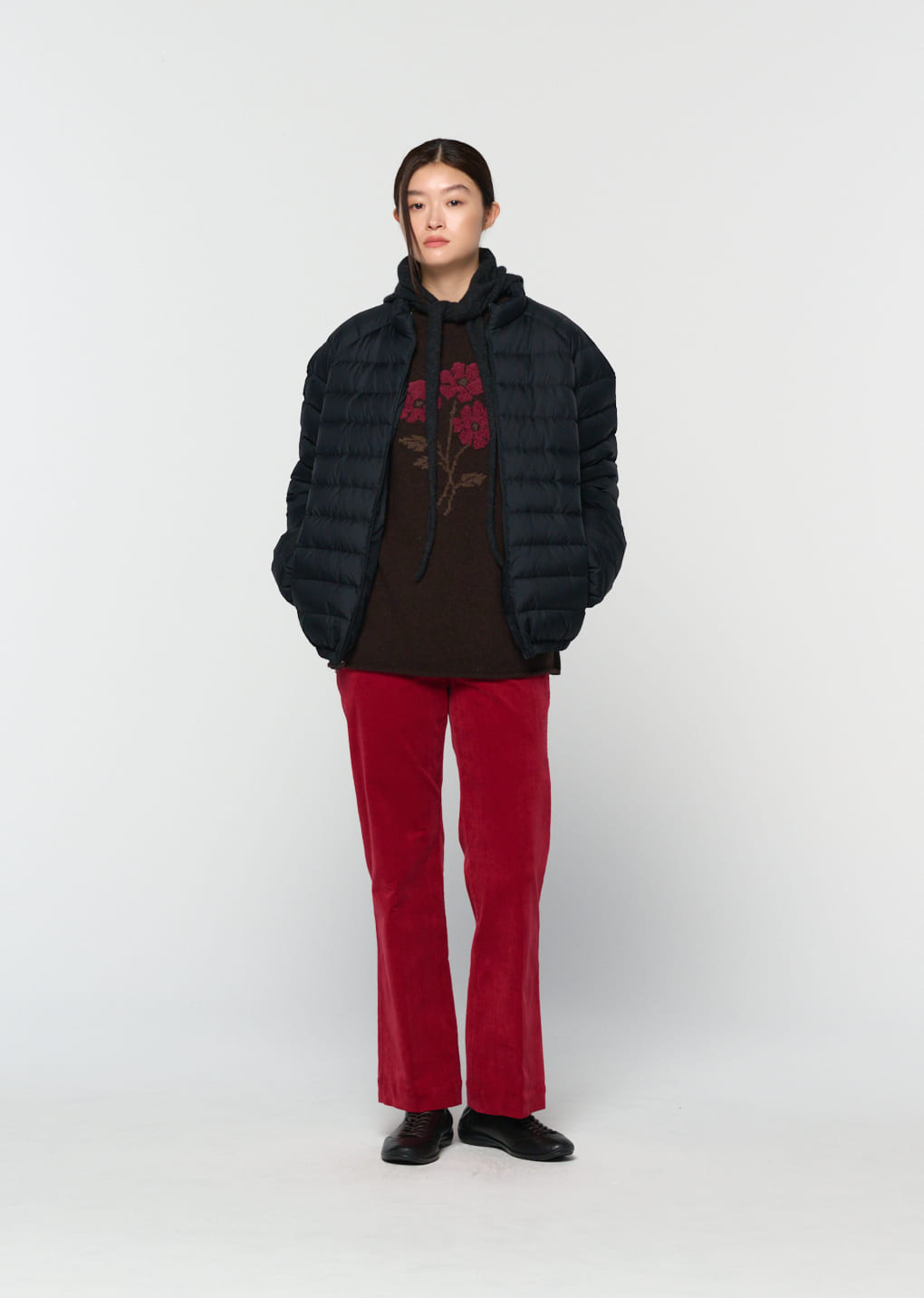 Amomento - corduroy flared pants (Red) product image 5 | TRAB K-Fashion Australia