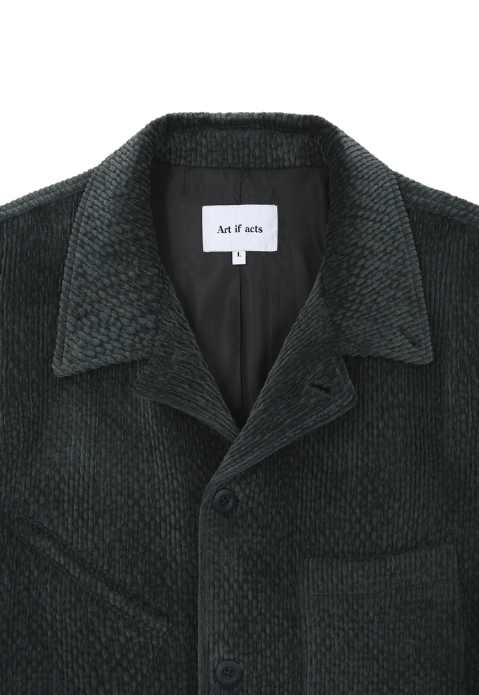 Art if acts - Corduroy French Work Jacket (Black Opal) product image 8 | TRAB K-Fashion Australia