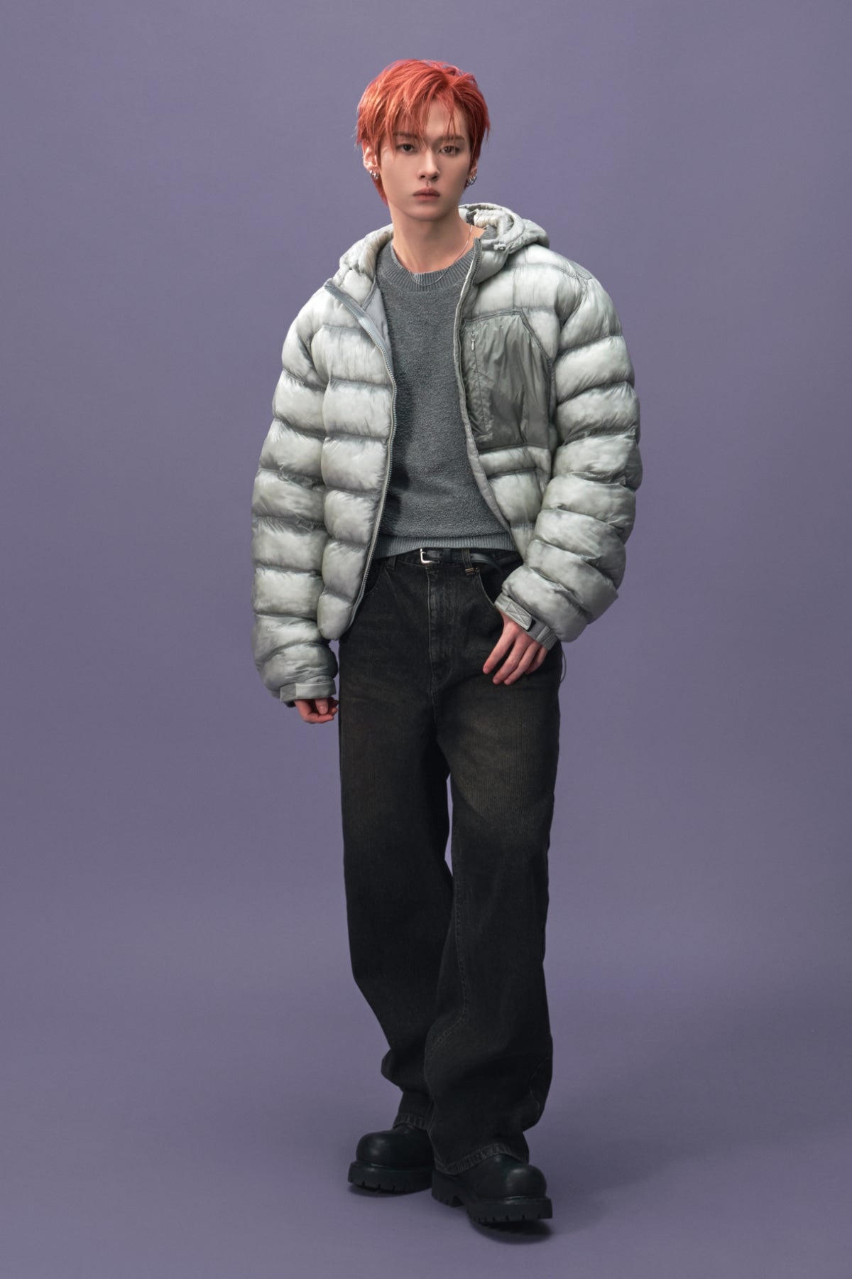 Matin Kim - Washed Rib Denim Pants (Dark Grey) product image 1 | TRAB K-Fashion Australia