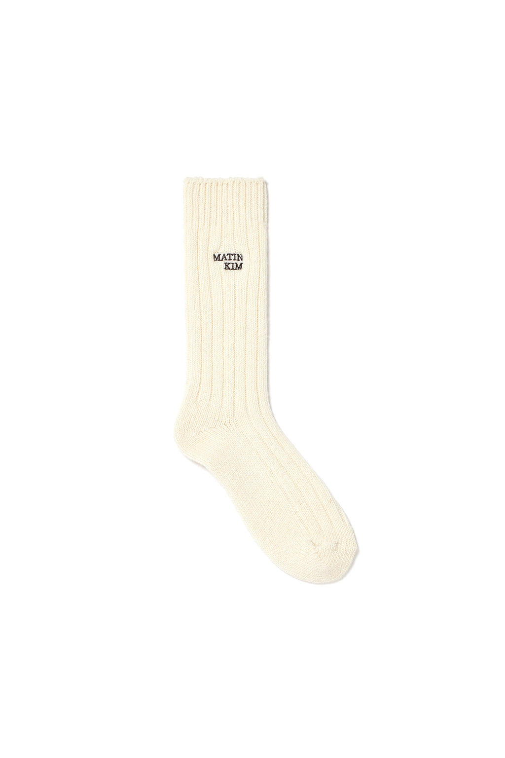 Matin Kim - Wool Blend Crew Socks (Ivory) product image 1 | TRAB K-Fashion Australia