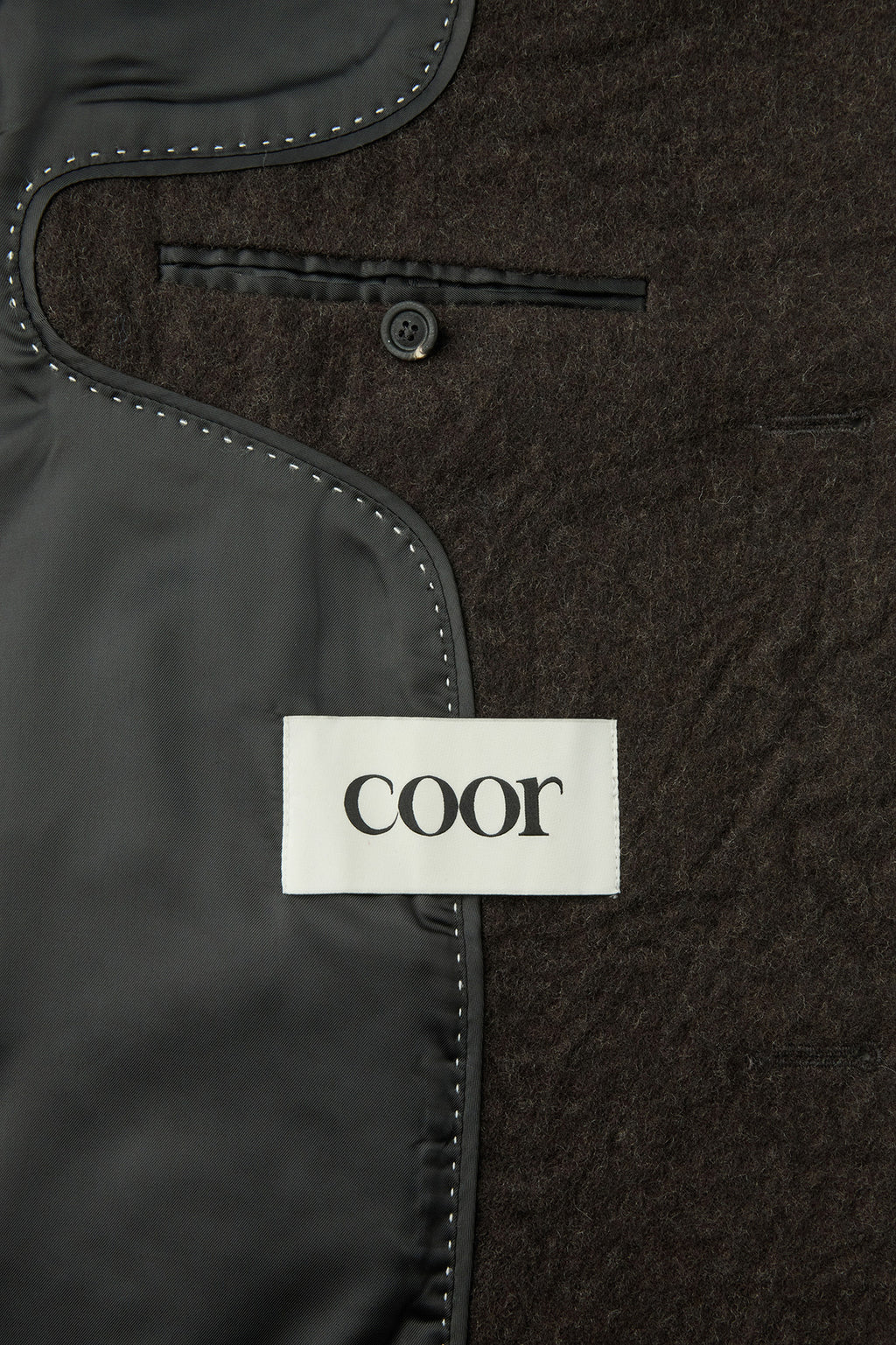 Coor - Crease Washed Wool Single Coat (Dark Brown) product image 8 | TRAB K-Fashion Australia