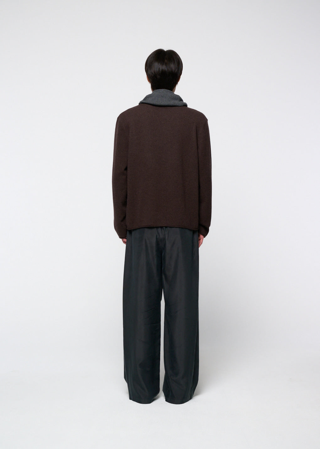 Amomento - Cashmere Easy Crewneck Knit (Brown) product image 4 | TRAB K-Fashion Australia