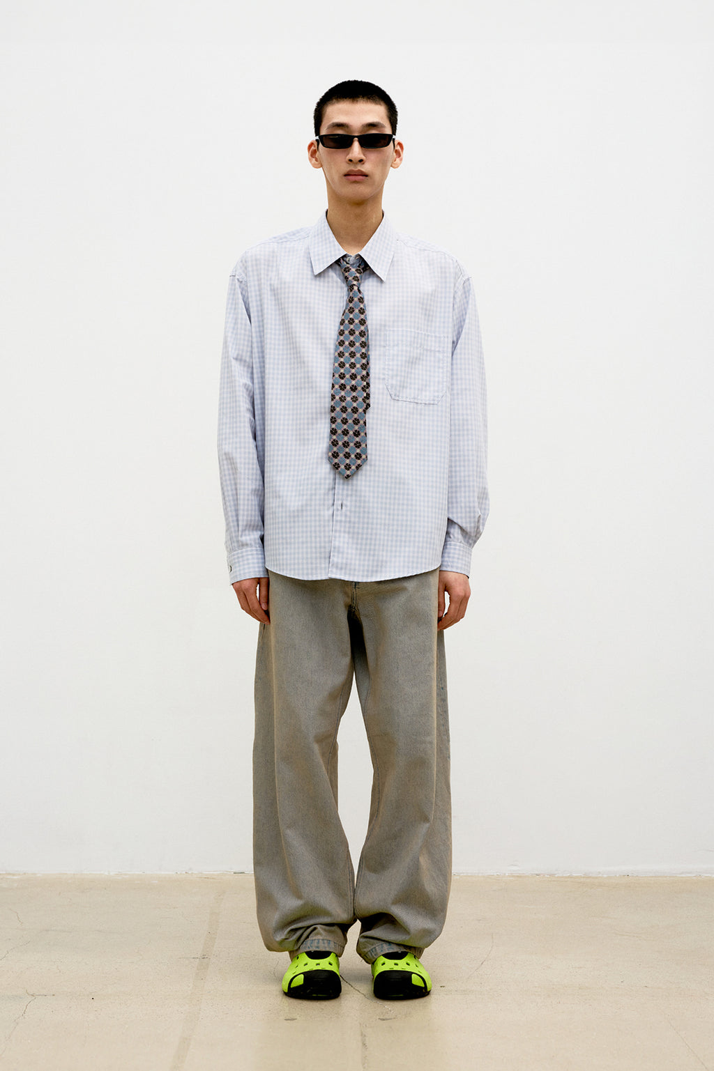 Coor - Micro Ombre Check Shirt (Blue Pink) product image 2 | TRAB K-Fashion Australia