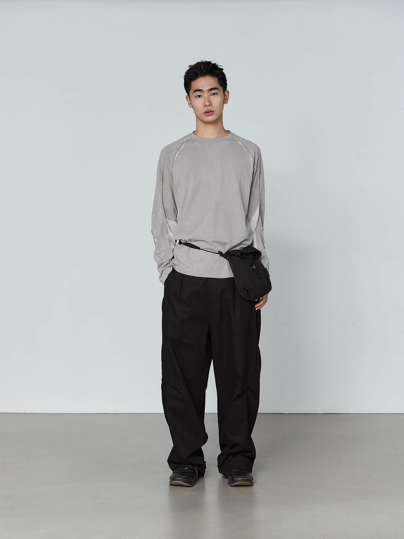 San San Gear - Contrast Long Sleeve (Grey) product image 2 | TRAB K-Fashion Australia