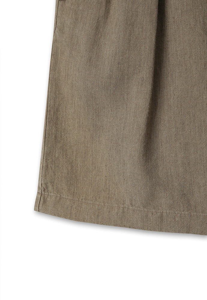Art if acts - Washed Linen Two Tuck Shorts (Khaki Beige) product image 11 | TRAB K-Fashion Australia
