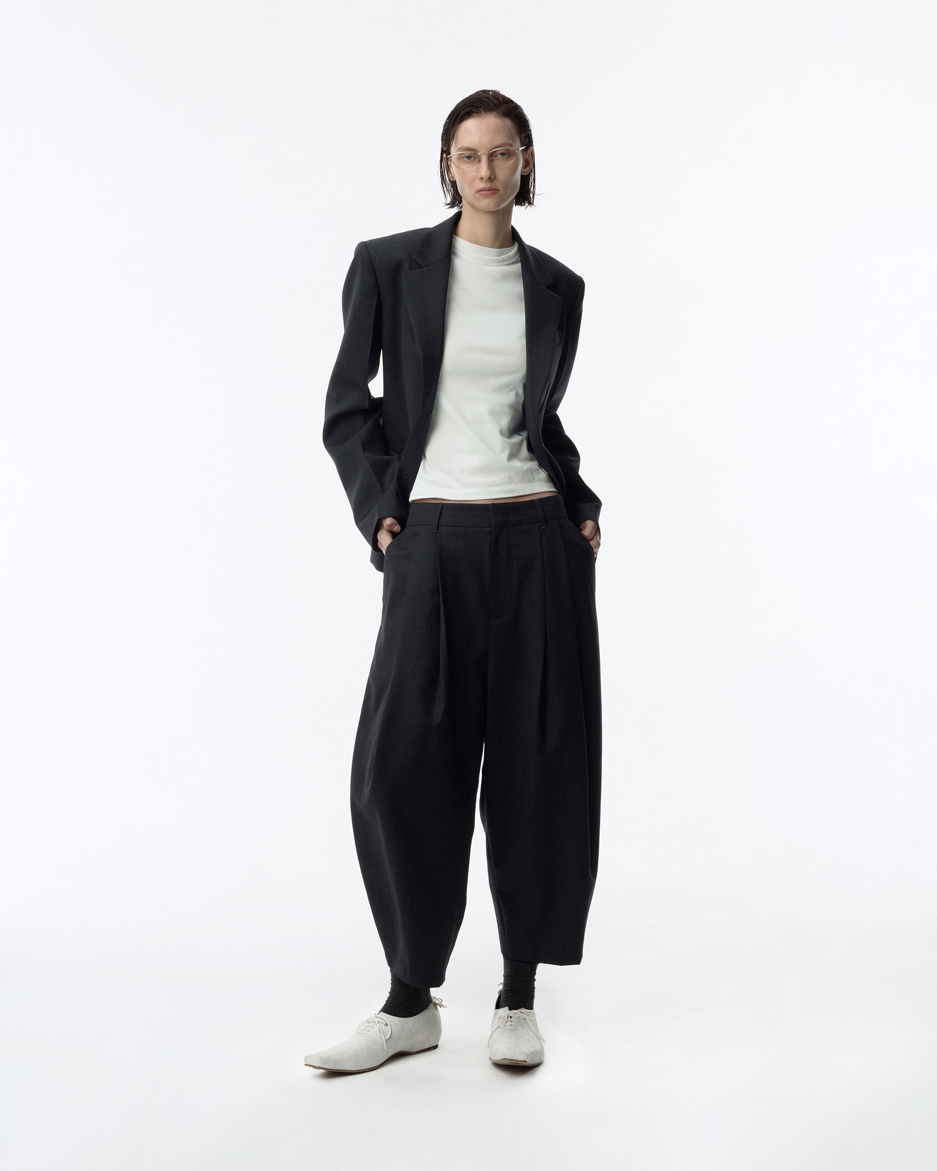 Ader Error - Sig; BK Tag slacks 01 (Grey) product image 1 | TRAB K-Fashion Australia