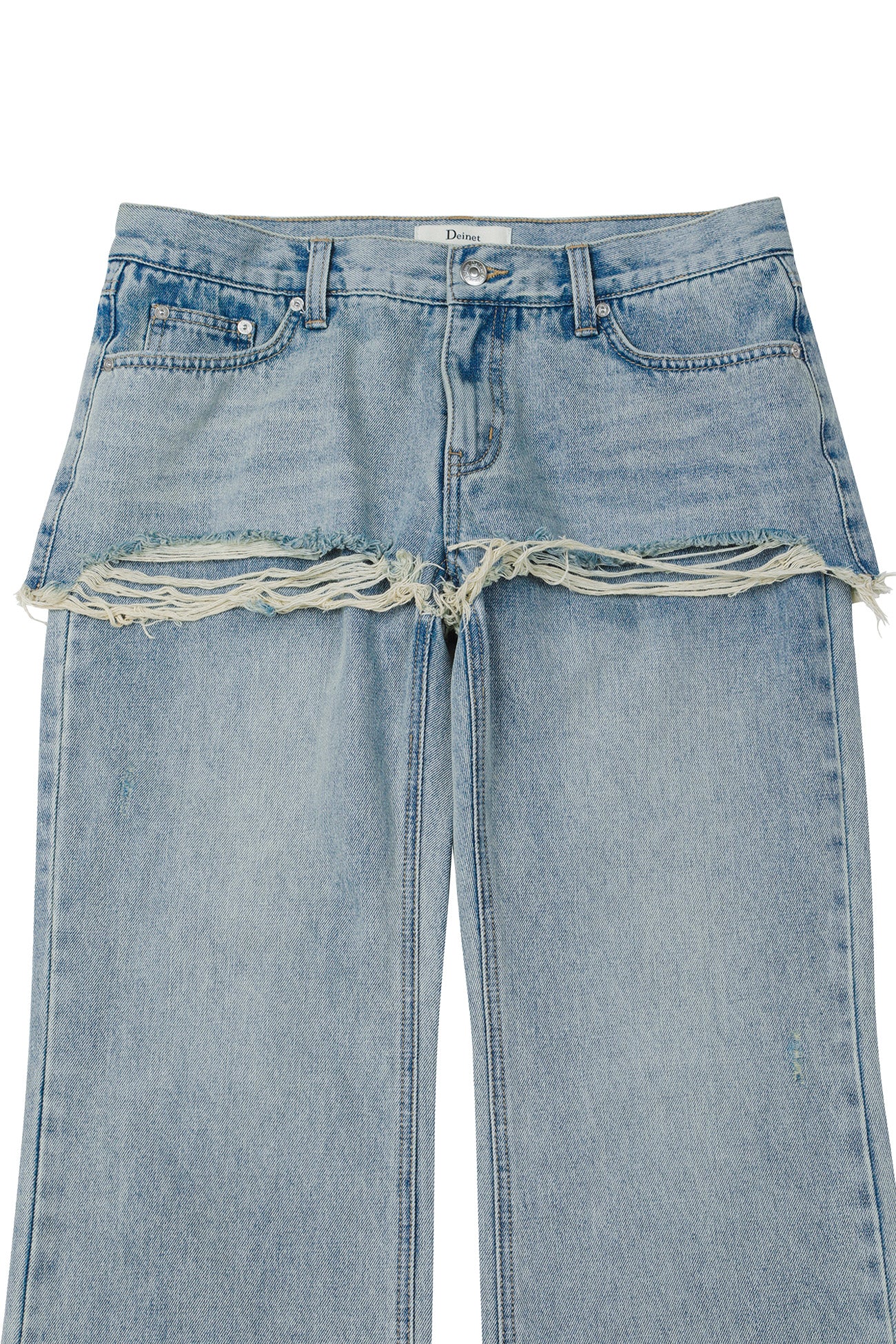 Deinet - Layered Semi Bootscut Denim Pants (Light Blue) product image 13 | TRAB K-Fashion Australia