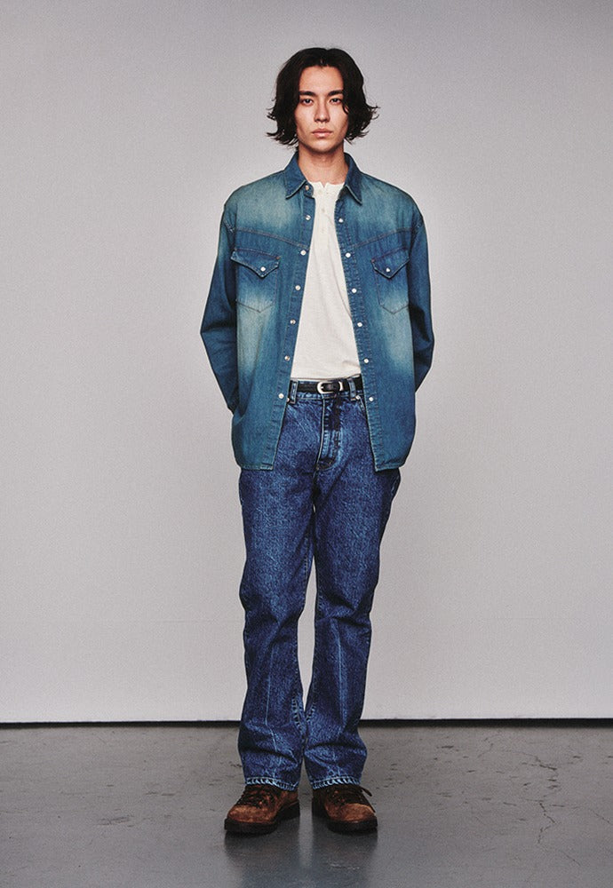 Art if acts - Western Denim Shirt_Japanese Fabric (Vintage Indigo) product image 1 | TRAB K-Fashion Australia