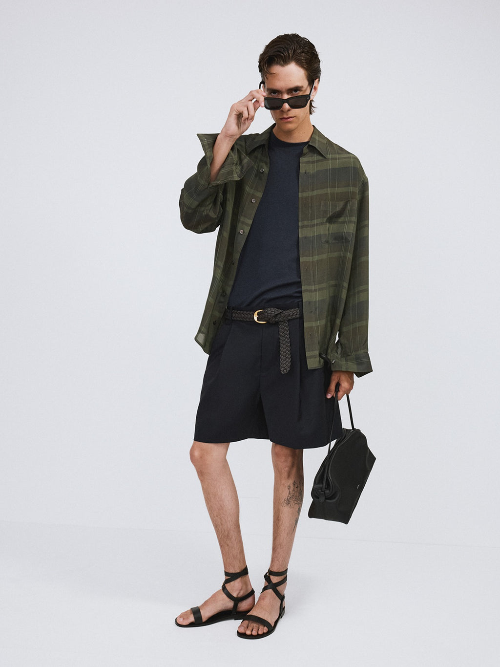 Recto - Jacob Viscose Check Shirt (Dark Green) product image 1 | TRAB K-Fashion Australia