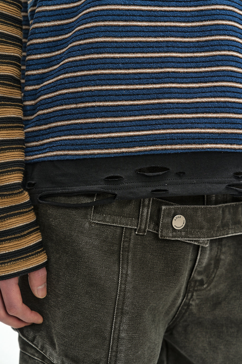 Andersson Bell - Belt Layered Cargo Wide-Leg Jeans (khaki) (Khaki) product image 9 | TRAB K-Fashion Australia