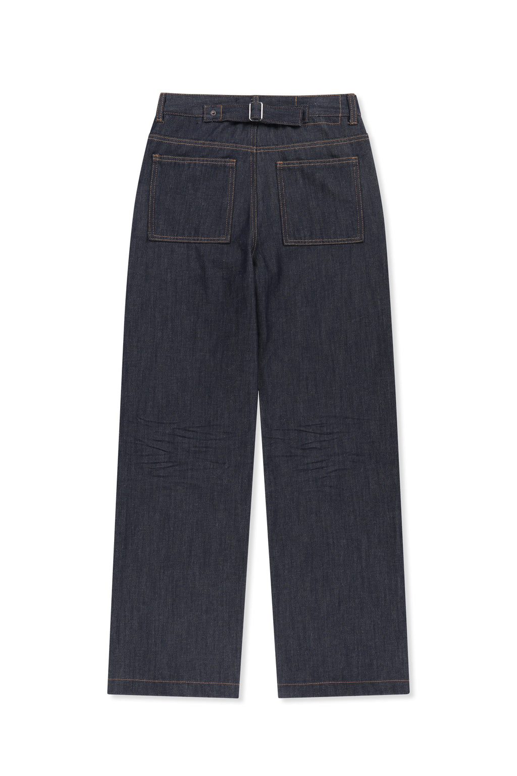 Matin Kim - Skirt Overlay Denim Pants (Dark Navy) product image 2 | TRAB K-Fashion Australia