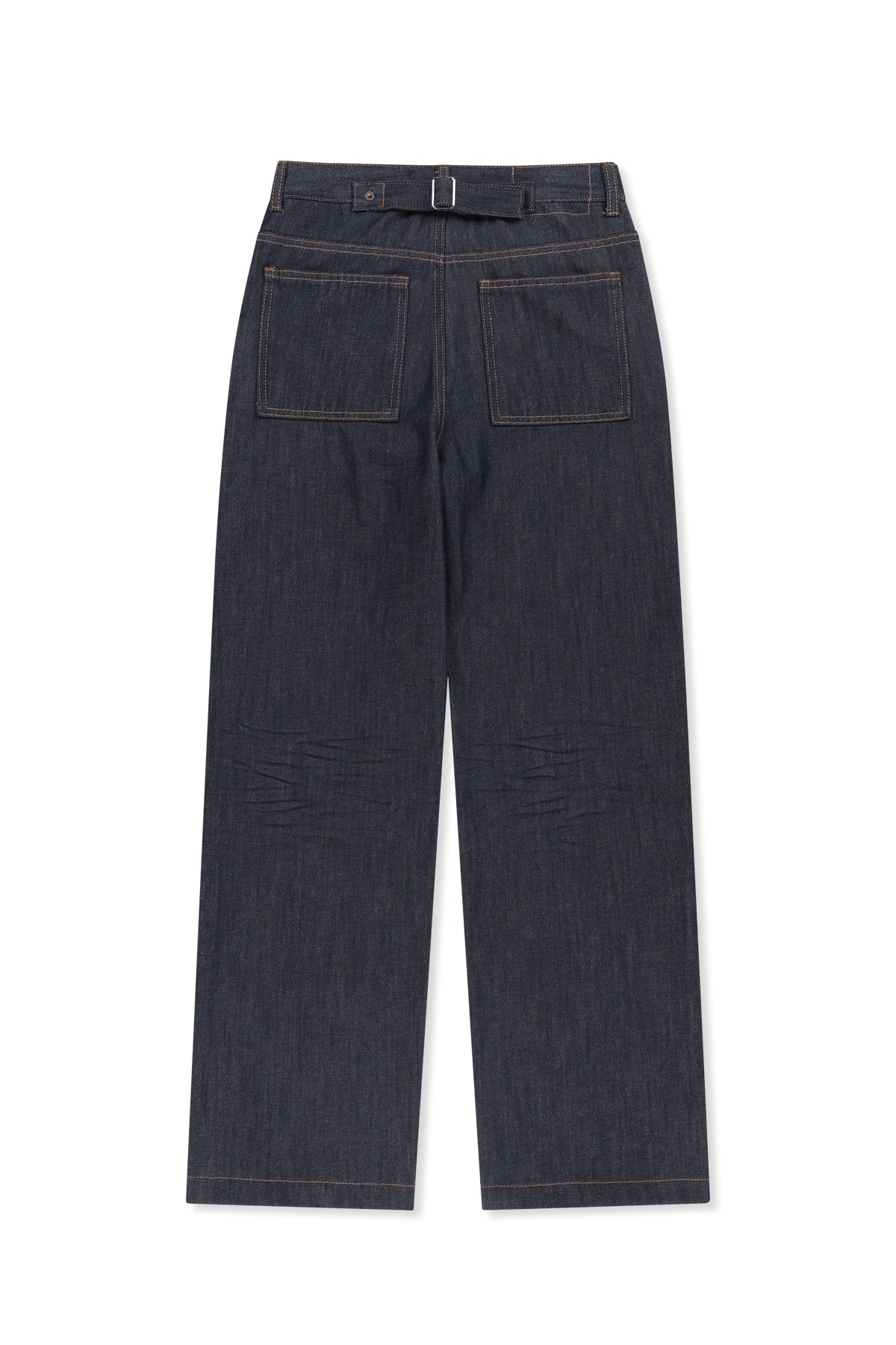 Matin Kim - Skirt Overlay Denim Pants (Dark Navy) product image 2 | TRAB K-Fashion Australia