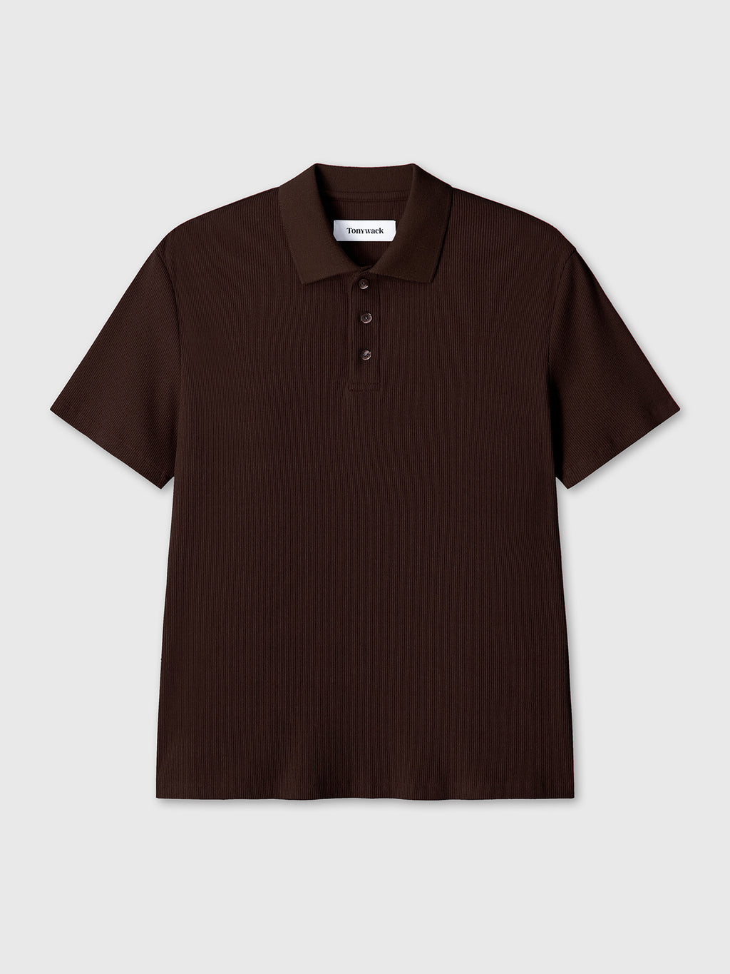 Tonywack - Soft Ribbed Polo Shirt (Brown) product image 9 | TRAB K-Fashion Australia