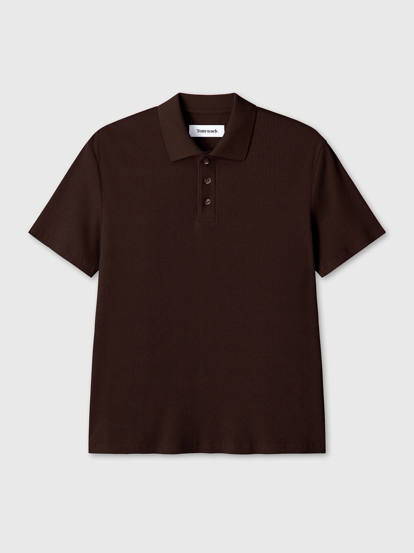 Tonywack - Soft Ribbed Polo Shirt (Brown) product image 9 | TRAB K-Fashion Australia