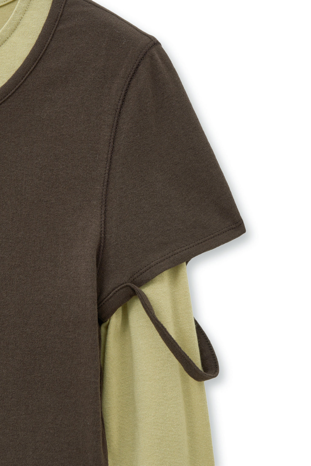 Matin Kim - Layered Point Slim Top (Brown) product image 5 | TRAB K-Fashion Australia