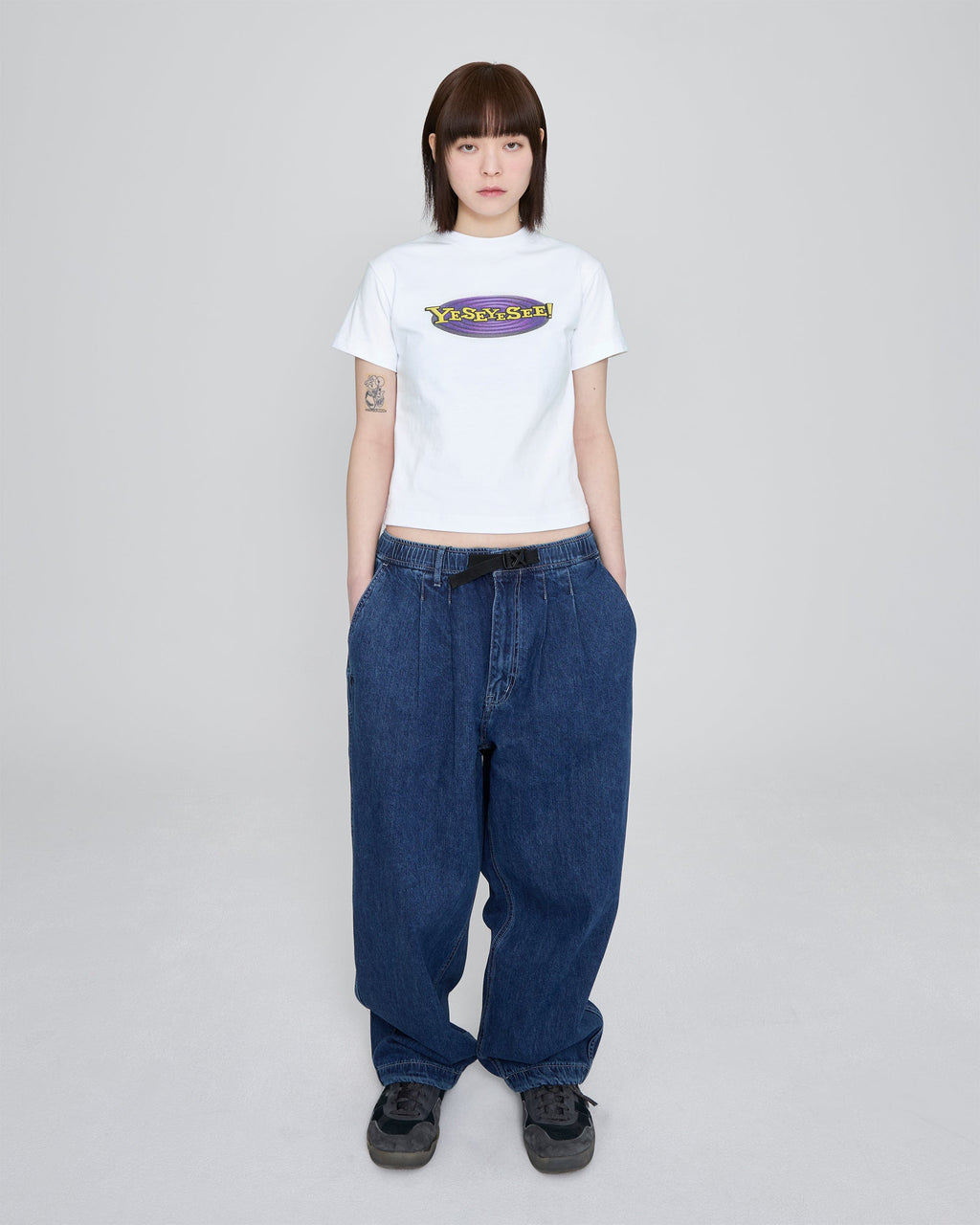yeseyesee - Y.E.S Web Logo Kids Tee (White) product image 6 | TRAB K-Fashion Australia