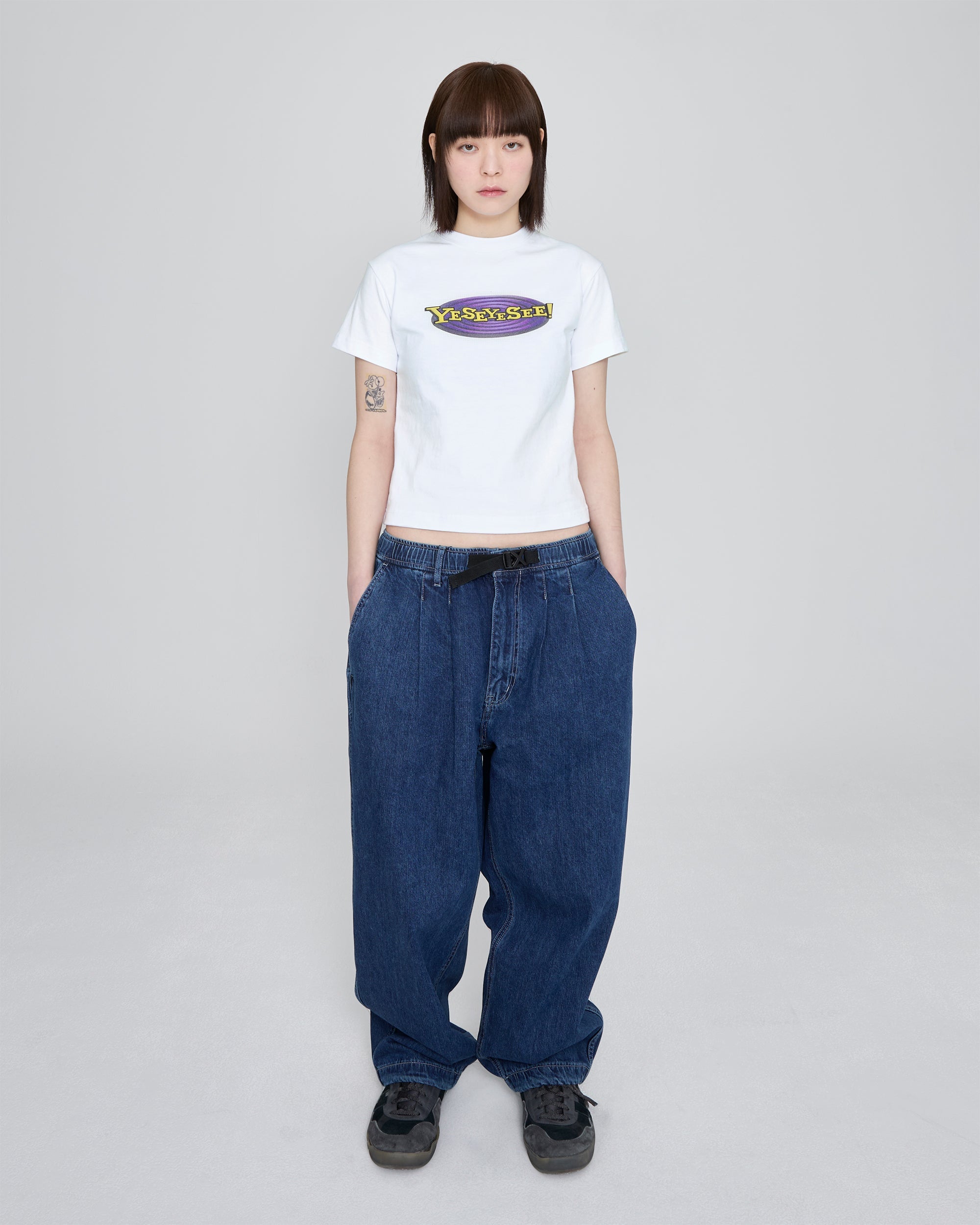 yeseyesee - Y.E.S Web Logo Kids Tee (White) product image 6 | TRAB K-Fashion Australia