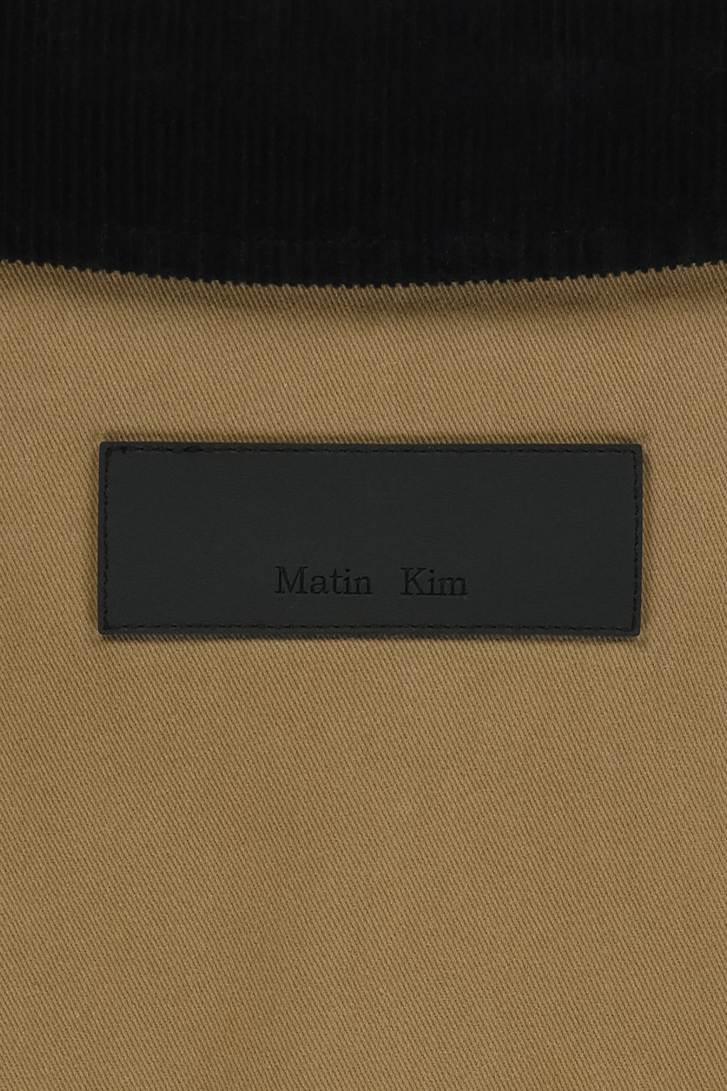 Matin Kim - Corduroy Contrast Trim Blouson Jumper (Beige) product image 5 | TRAB K-Fashion Australia