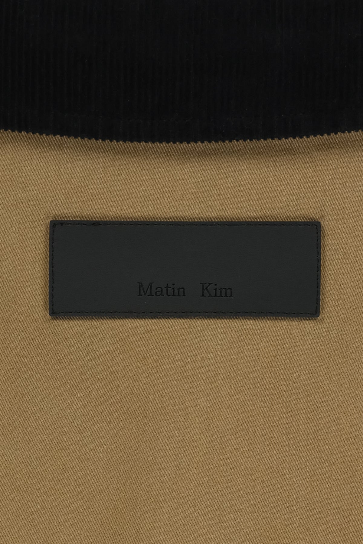 Matin Kim - Corduroy Contrast Trim Blouson Jumper (Beige) product image 5 | TRAB K-Fashion Australia