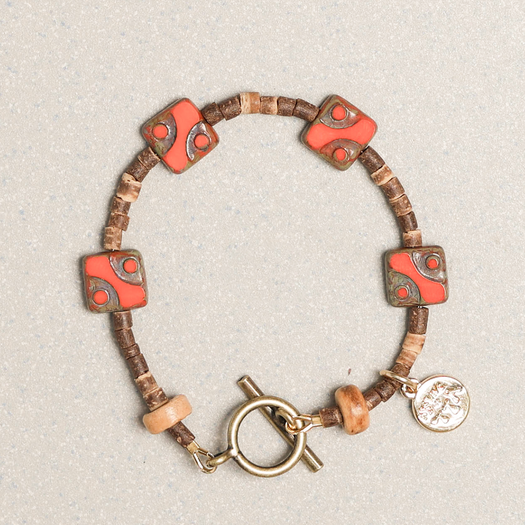 Towtow Archive - 4 Square 8 Circle Bracelet (Red) product image 3 | TRAB K-Fashion Australia