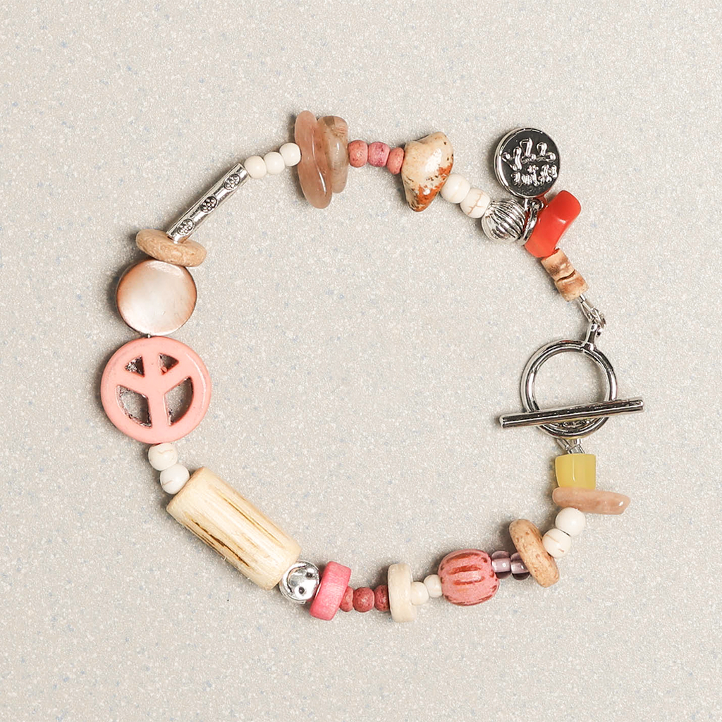 Towtow Archive - Peacemark Symbol Bracelet (Taffy Pink) product image 16 | TRAB K-Fashion Australia