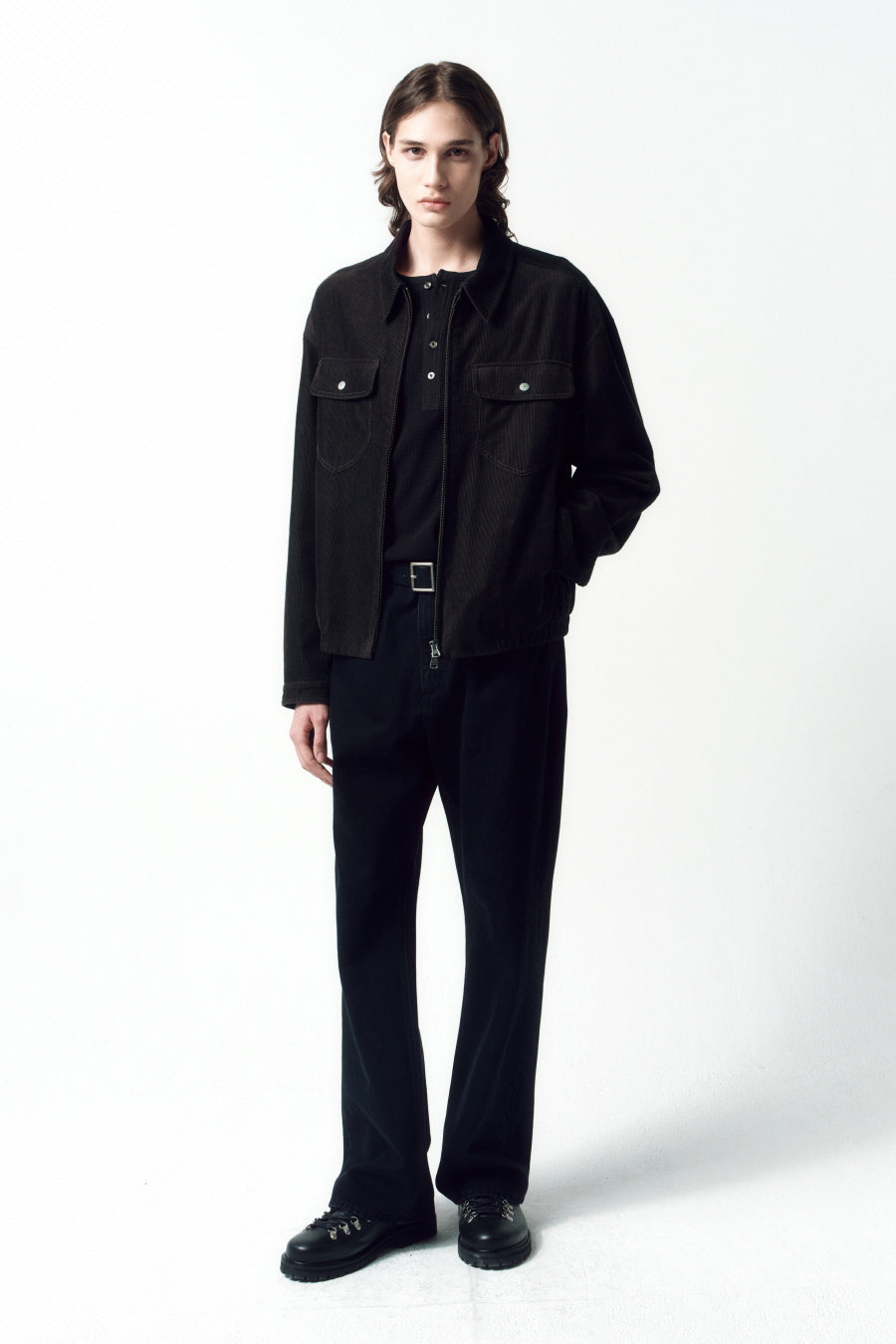 Insilence - Organic Cotton Cord Rodeo Jacket (Dark Brown) product image 4 | TRAB K-Fashion Australia
