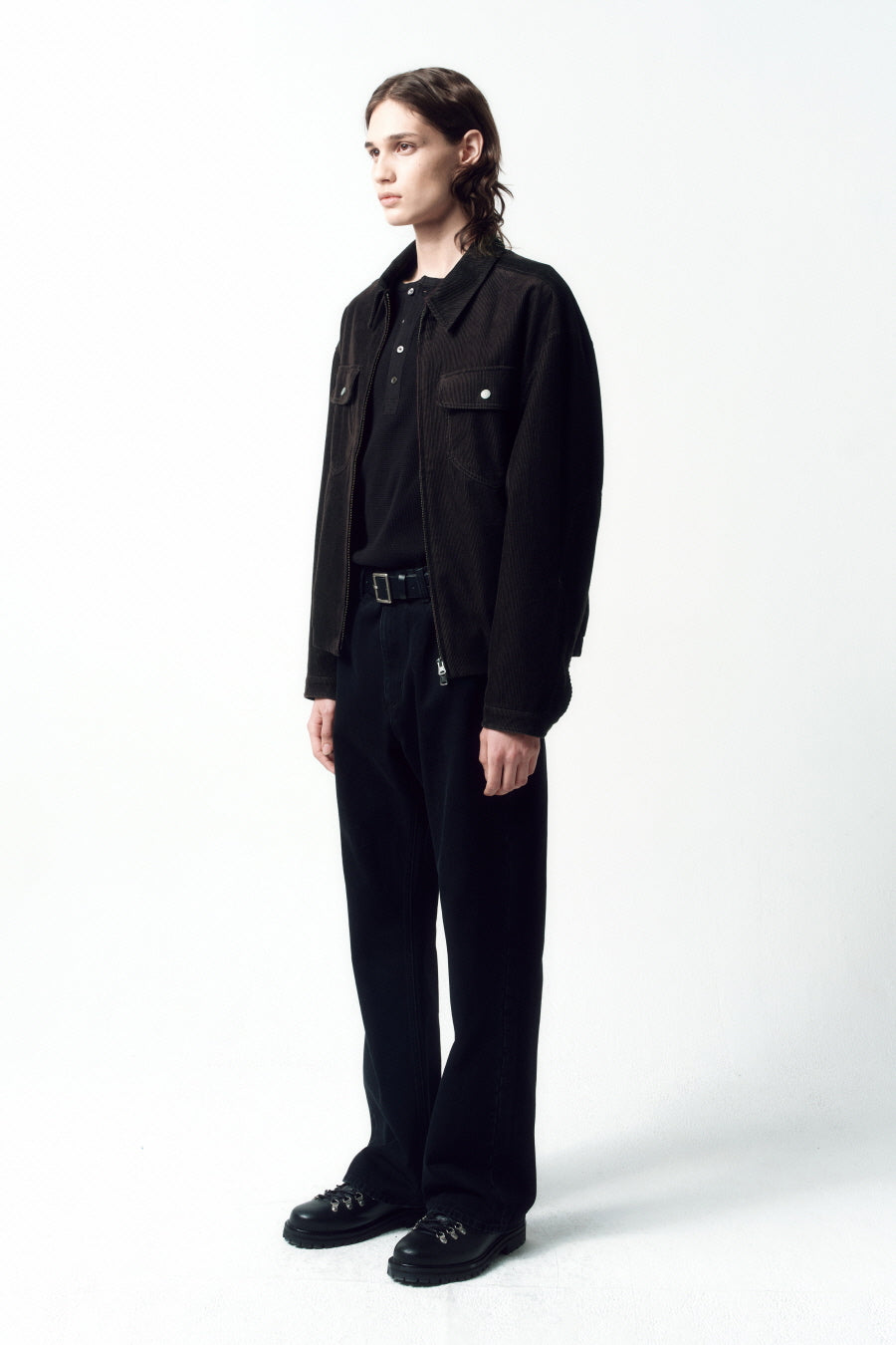 Insilence - Semi-flare jeans (Washed Black) product image 2 | TRAB K-Fashion Australia