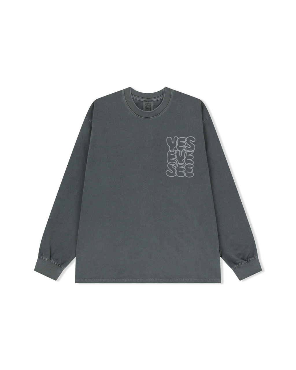 yeseyesee - C-Logo Pigment L/S (Charcoal) product image 1 | TRAB K-Fashion Australia