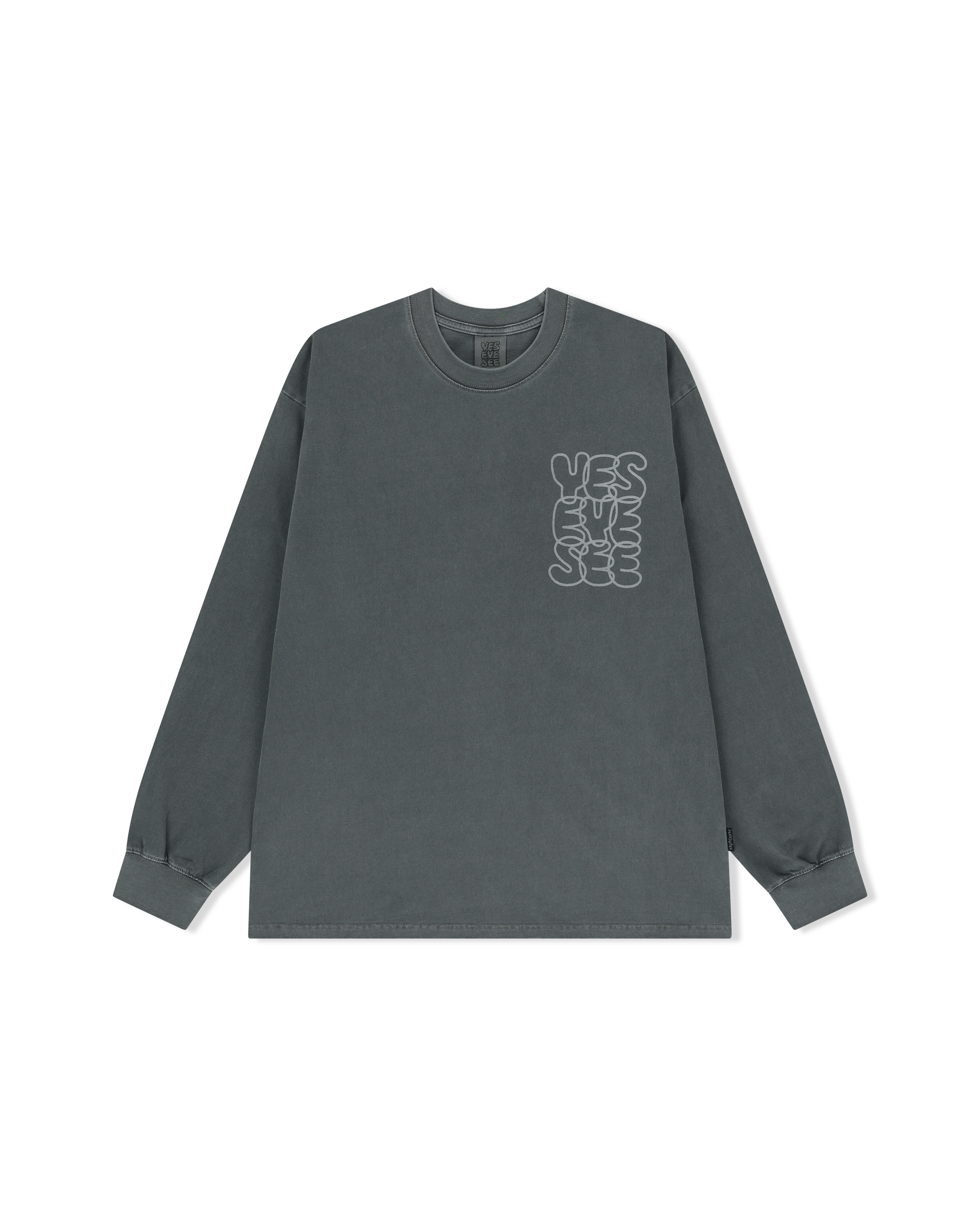 yeseyesee - C-Logo Pigment L/S (Charcoal) product image 1 | TRAB K-Fashion Australia