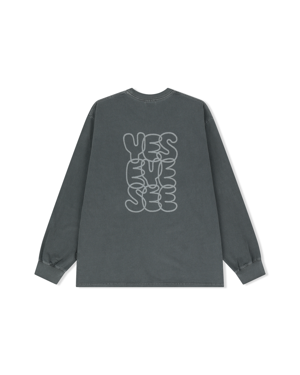 yeseyesee - C-Logo Pigment L/S (Charcoal) product image 2 | TRAB K-Fashion Australia
