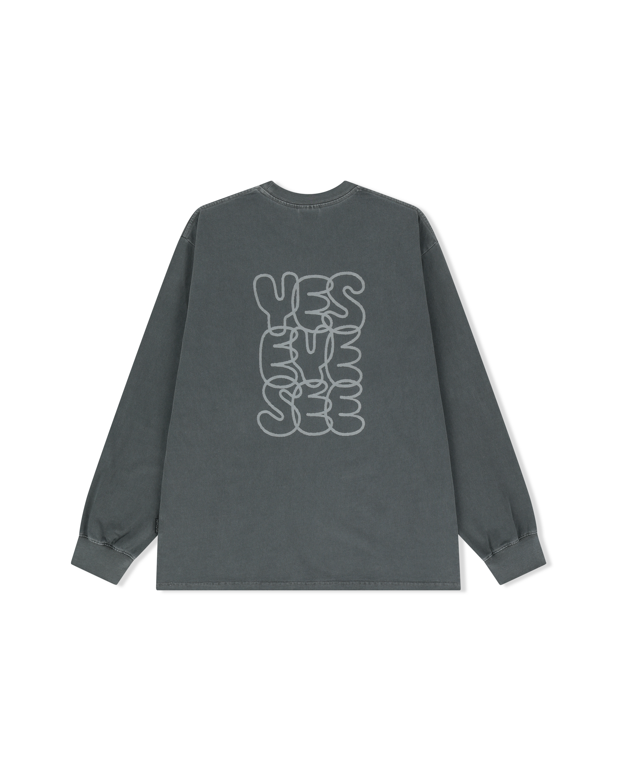 yeseyesee - C-Logo Pigment L/S (Charcoal) product image 2 | TRAB K-Fashion Australia