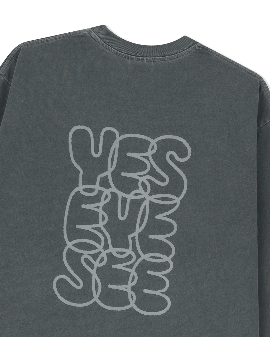 yeseyesee - C-Logo Pigment L/S (Charcoal) product image 6 | TRAB K-Fashion Australia