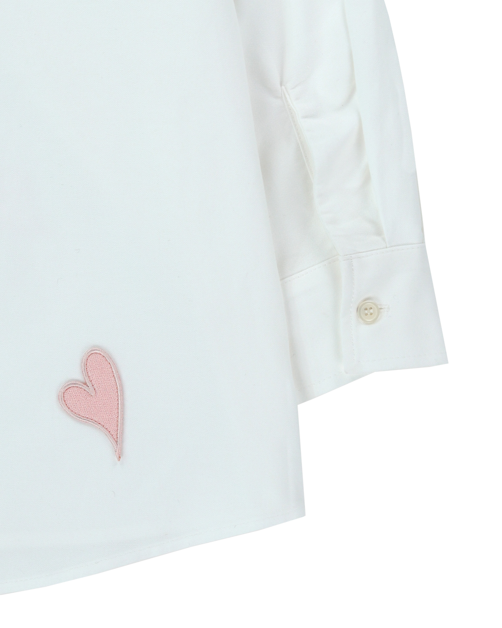Kimhe Kim - Heart Patched Oversized Shirt (White/Pink) product image 5 | TRAB K-Fashion Australia