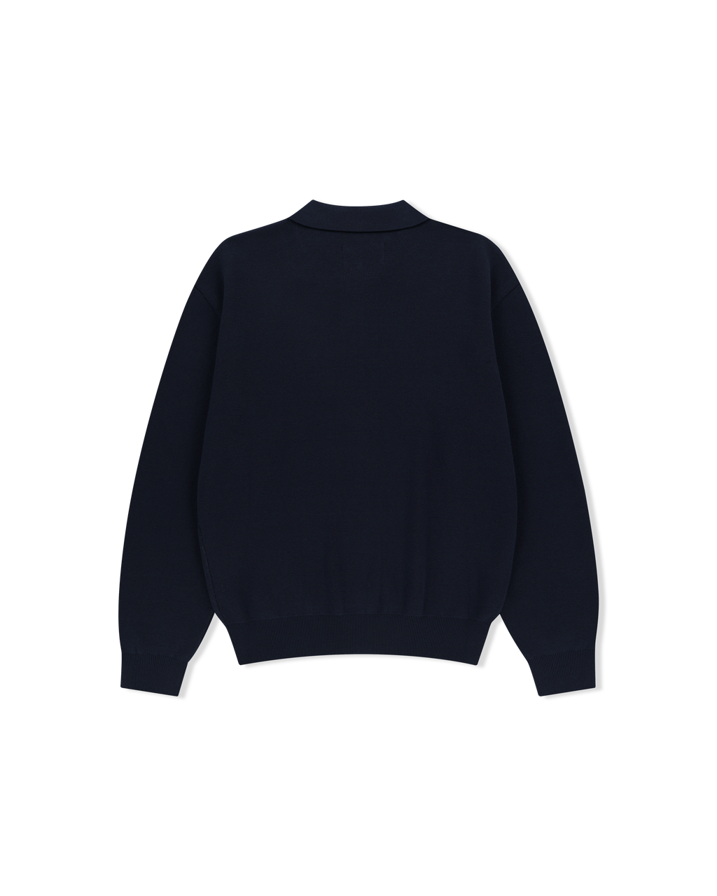yeseyesee - Knit Zip Up Polo Cardigan (Navy) product image 2 | TRAB K-Fashion Australia