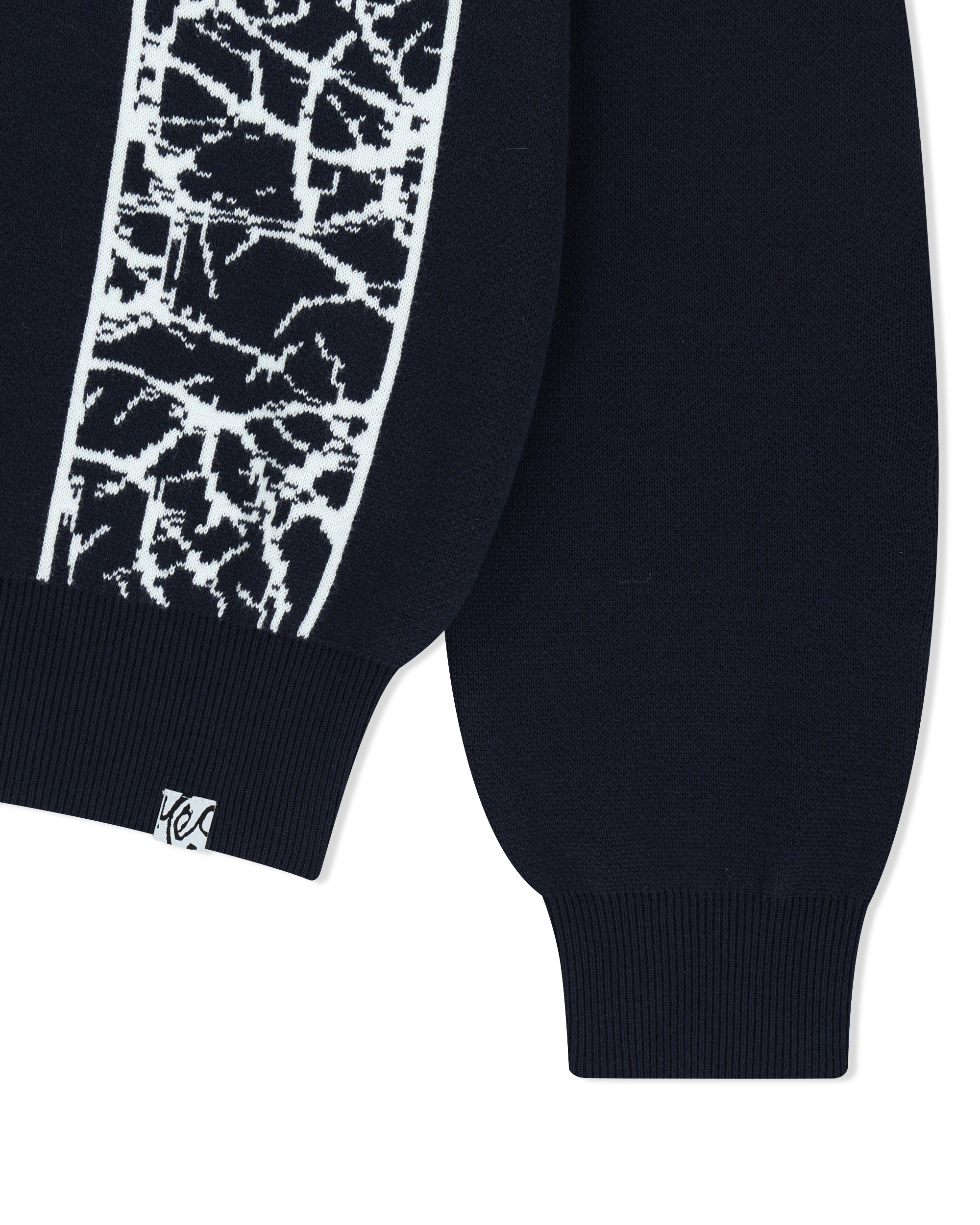 yeseyesee - Knit Zip Up Polo Cardigan (Navy) product image 4 | TRAB K-Fashion Australia