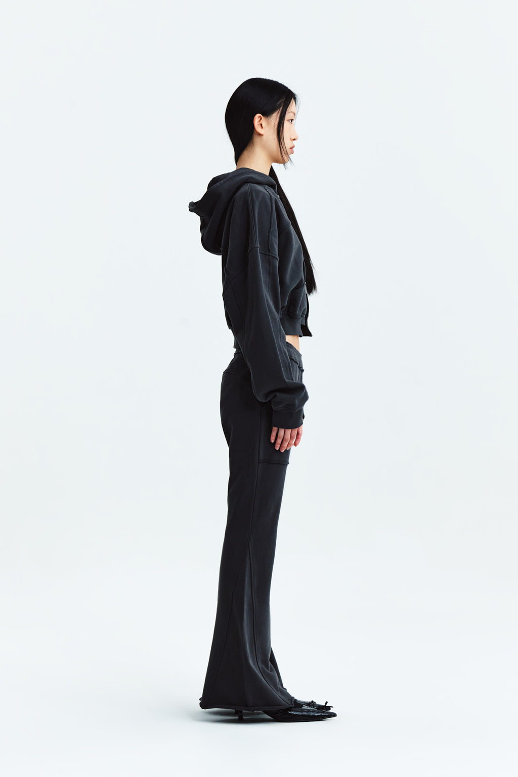 Matin Kim - Cut Out Detail Sweatpants (Charcoal) product image 6 | TRAB K-Fashion Australia