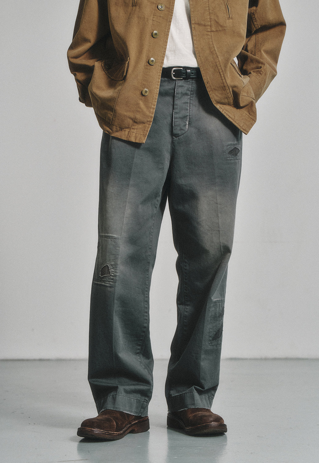Art if acts - Sashiko Chino Pants (Faded Charcoal) product image 5 | TRAB K-Fashion Australia