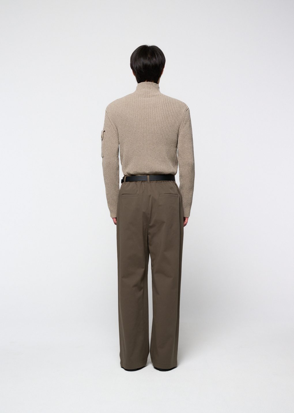 Amomento - Ribbed velvet knit top (Beige) product image 4 | TRAB K-Fashion Australia