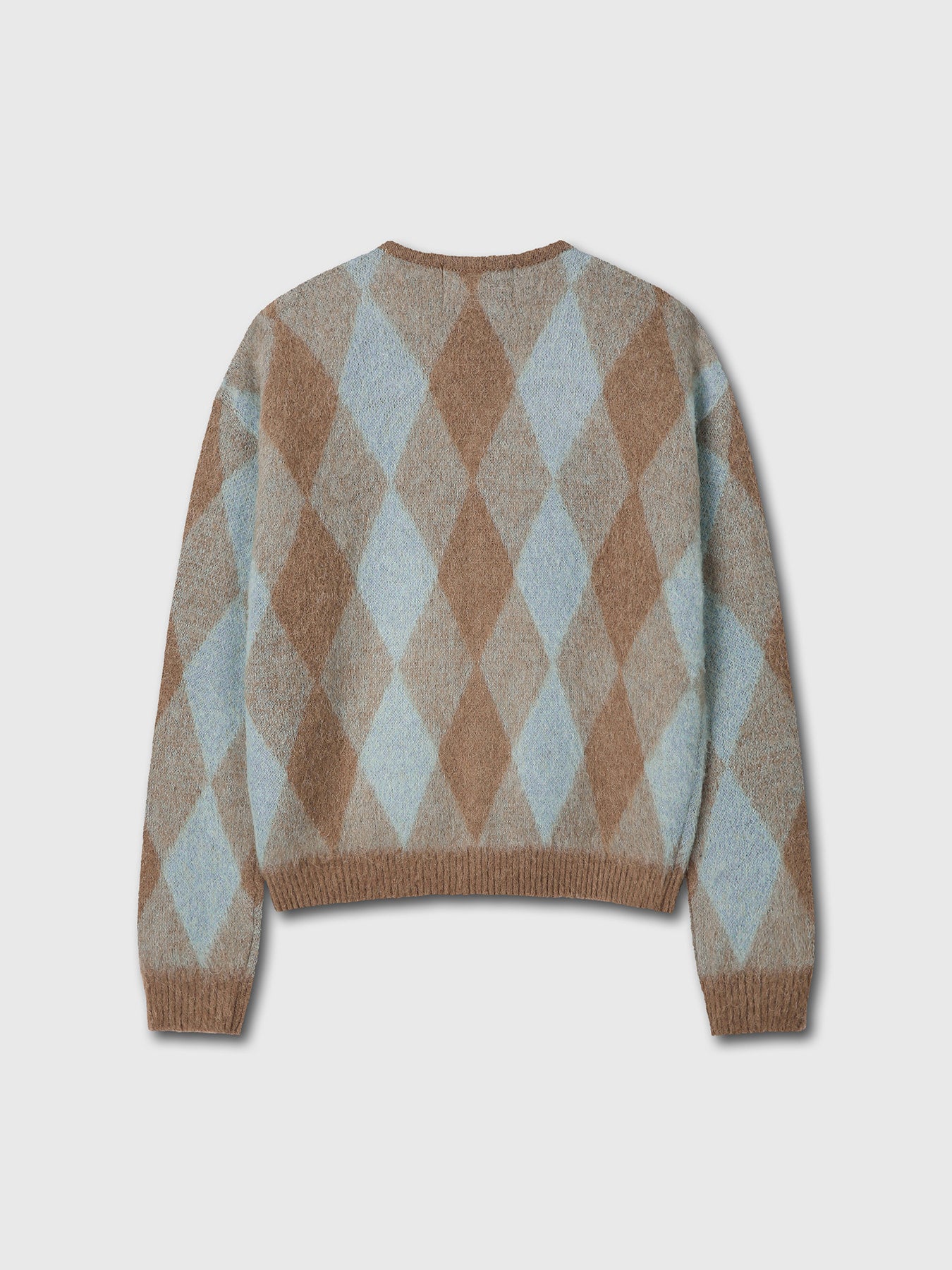 Tonywack - Brushed Mohair Argyle Cardigan (Mint/Taupe) product image 7 | TRAB K-Fashion Australia