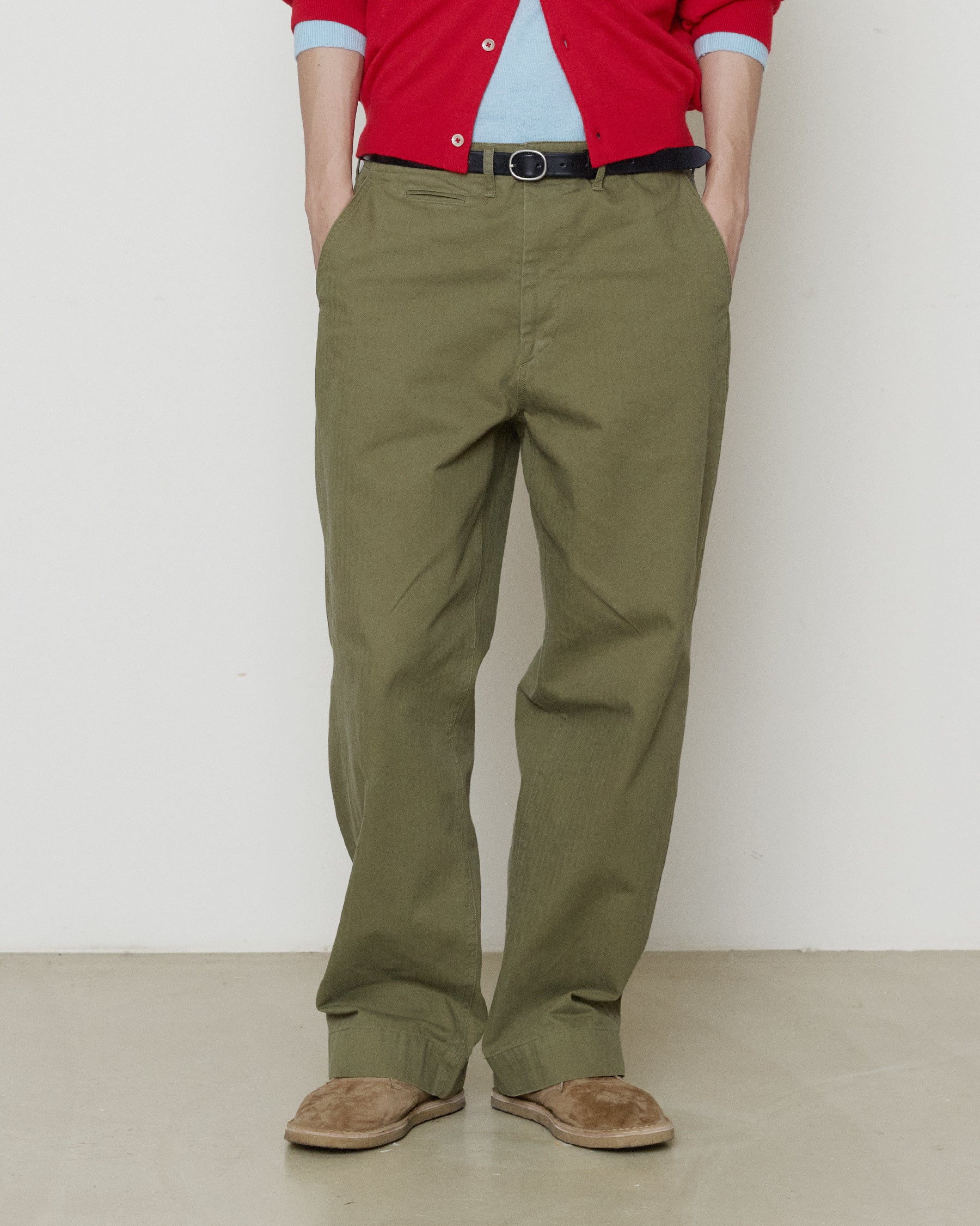 Brownyard - [Pre-Order – Ships August 19] Vintage Hbt Pants (Olive Grey) product image 1 | TRAB K-Fashion Australia