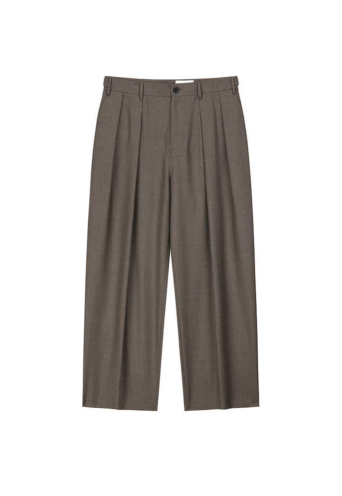 Art if acts - Reverse Wool Two Tuck Pants (Brown) product image 6 | TRAB K-Fashion Australia