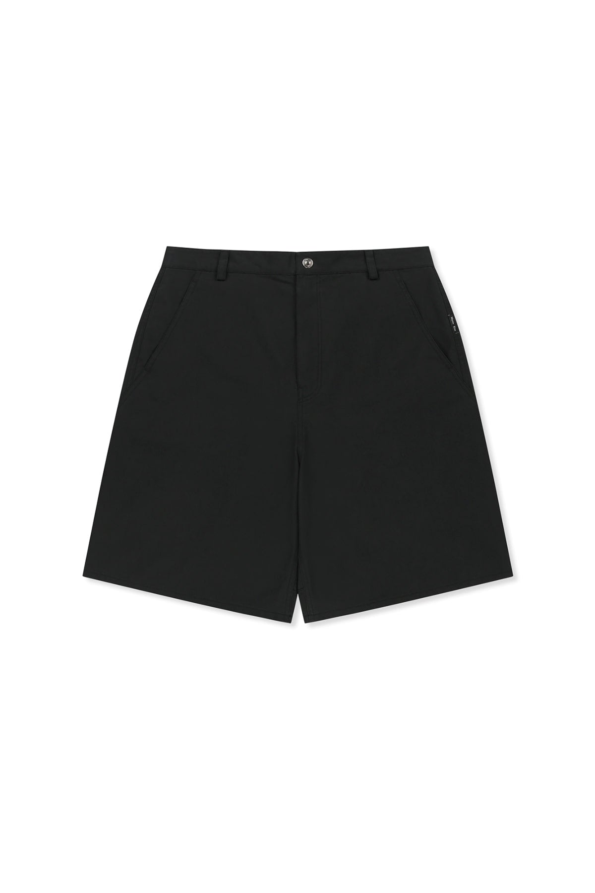 Matin Kim - Curved Seam Bermuda Pants (Black) product image 1 | TRAB K-Fashion Australia