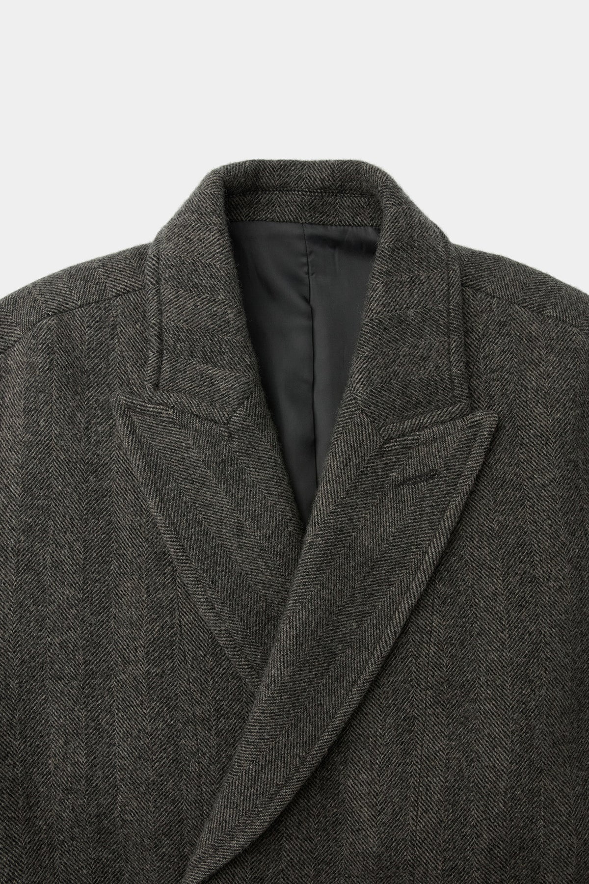 Coor - Classy Herringbone Twill Heavy Coat (Melange Brown) product image 5 | TRAB K-Fashion Australia
