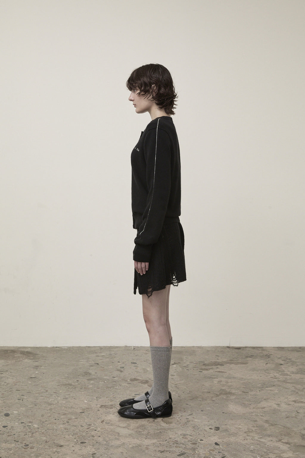 Matin Kim - Punching Wrap Mini Skirt (Black) product image 7 | TRAB K-Fashion Australia