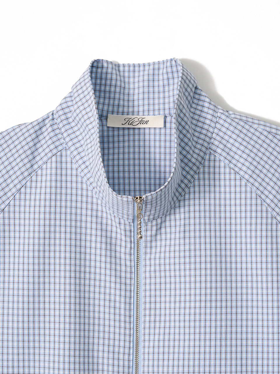 Kijun - Regular Check Blouson (Sky Blue) product image 12 | TRAB K-Fashion Australia