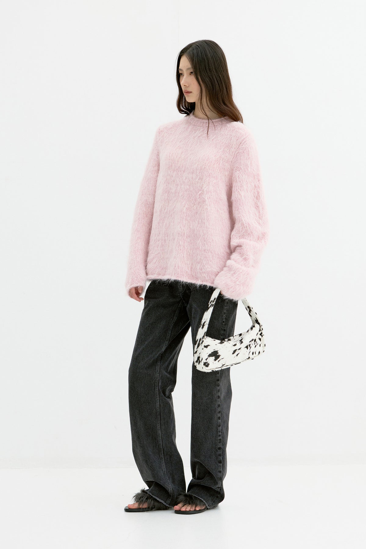 Coor - Fuzzy Oversized Knit (Pink) product image 3 | TRAB K-Fashion Australia